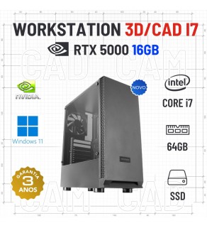 WORKSTATION 3D/CAD | RTX 5000-16GB | i7-12700K | 64GB RAM | 960GB SSD