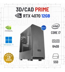 WORKSTATION 3D/CAD PRIME NOVO | RTX4070-12GB | i7-14700KF | 64GB RAM | 960GB SSD