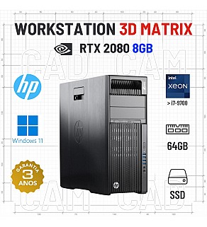 WORKSTATION 3D MATRIX HP Z640 | XEON 10 CORES SUPERIOR i7-9700 | 64GB RAM | 480GB SSD | RTX2080-8GB | OFERTA DE OFFICE 2021