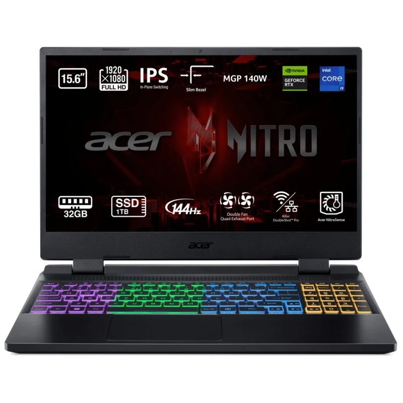 ACER NITRO 5 AN515-58-77YB | 15.6'' FULLHD 144Hz | I9-12900H | 32GB RAM | 960GB Ssd | RTX4060 8GB