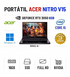 ACER NITRO V15 | 15.6'' FULLHD 144Hz | I5-13420H | 16GB RAM | 960GB SSD | RTX3050 6GB