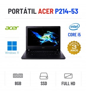 ACER TRAVELMATE P214-53 | 14" FULLHD | I5-1135G7 | 8GB RAM | 240GB SSD OFERTA DE MALA