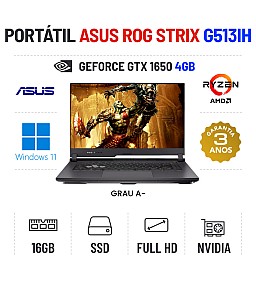 ASUS ROG STRIX G513IH | 15.6'' FULLHD | RYZEN 7 4800H | 16GB RAM | 480GB SSD | GTX1650 4GB