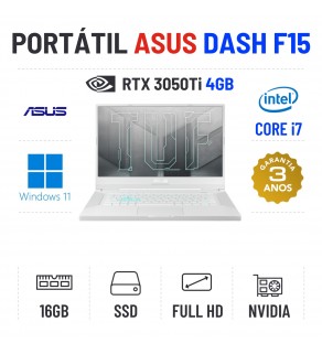 ASUS TUF DASH F15 | 15.6'' FULLHD | I7-11370H | 16GB RAM | 480GB SSD | RTX3050Ti 4GB