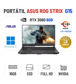 ASUS ROG STRIX G15 | 15.6'' FULLHD | RYZEN 9 = i9-11900H | 16GB RAM | 960GB SSD | RTX3060 6GB