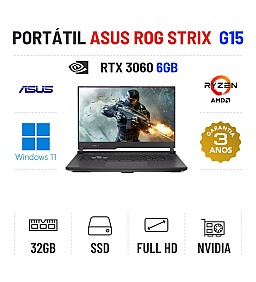 ASUS ROG STRIX G15 | 15.6'' FULLHD 144Hz | RYZEN 7 4800H | 32GB RAM | 960GB SSD | RTX3060 6GB