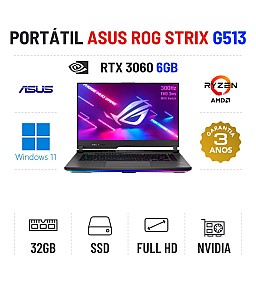 ASUS ROG STRIX G15 G513QM | 15.6'' FULLHD 300Hz | RYZEN 9 5900HX | 32GB RAM | 960GB SSD | RTX3060 6GB