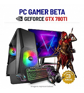 CONJUNTO GAMER BETA GTX780TI i5-4460 12GB RAM SSD+HDD COM MONITOR + ACESSORIOS