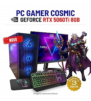 CONJUNTO GAMER COSMIC NOVO | RTX5060Ti-8GB | RYZEN 5 = i7-11700 | 16GB RAM | 960GB SSD COM MONITOR + ACESSORIOS