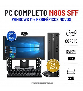 CONJUNTO LENOVO THINKCENTRE M80S SFF | i5-10500T | 16GB RAM | 240GB SSD COM MONITOR + ACESSORIOS CONJUNTO LENOVO THINKCENTRE M80S SFF | i5-10500T | 16GB RAM | 240GB SSD COM MONITOR + ACESSORIOS