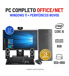 CONJUNTO PC OFFICE/NET | i5-6500 | 8GB RAM | SSD + HDD
