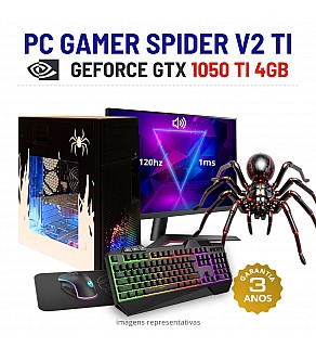 CONJUNTO GAMER SPIDER V2 Ti | GTX1050Ti-4GB | I5-8500 | 16GB RAM | 240GB SSD COM MONITOR + ACESSORIOS