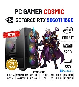 PC GAMER COSMIC NOVO | RTX5060Ti-16GB | i7-12700KF | 32GB RAM | 960GB SSD