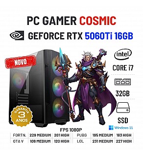 PC GAMER COSMIC NOVO | RTX5060Ti-16GB | i7-12700KF | 32GB RAM | 960GB SSD