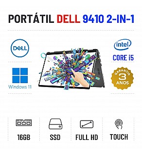 DELL LATITUDE 9410 2-IN-1 | 14.1" TOUCH FULLHD | I5-10310U | 16GB RAM | 480GB SSD | OFERTA DE OFFICE 2021