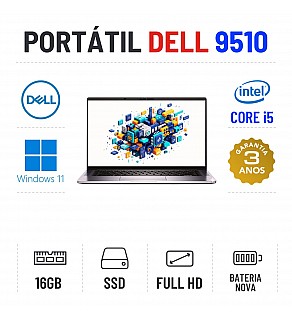 DELL LATITUDE 9510 | 15" FULLHD | i5-10310U | 16GB RAM | 240GB SSD | BATERIA NOVA