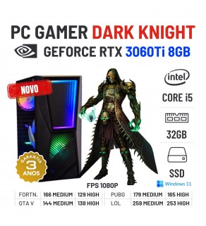 PC GAMER DARK KNIGHT NOVO | RTX3060Ti-8GB | i5-13400F | 32GB RAM | 960GB SSD