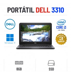 DELL 3310 | 13.3" | i3-8145U=I5-7300U | 8GB RAM | 240GB SSD