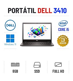DELL LATITUDE 3410 | 14" FULLHD | I5-10210U | 8GB RAM | 240GB SSD DELL LATITUDE 3410 | 14" FULLHD | I5-10210U | 8GB RAM | 240GB SSD