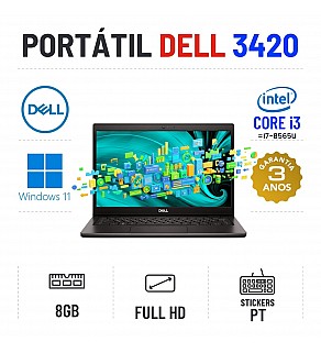 DELL LATITUDE 3420 | 14" FULLHD | I3-1115G4 = i7-8565u | 8GB RAM | 240GB SSD | OFERTA DE OFFICE 2021