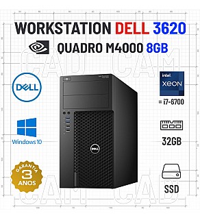 WORKSTATION DELL 3620 TOWER | XEON=I7-6700 | 32GB RAM | 1TB SSD | QUADRO M4000 8GB