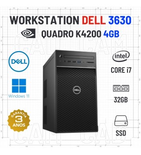 WORKSTATION DELL 3630 TOWER | I7-8700 | 32GB RAM | 480GB SSD | QUADRO K4200 4GB