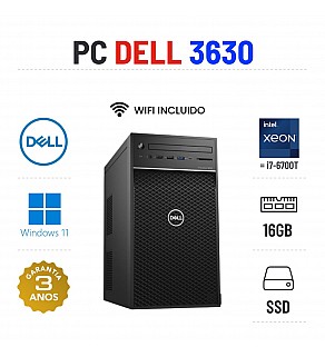 DELL PRECISION 3630 TOWER | XEON = i7-6700T | 16GB RAM | 240GB SSD | OFERTA DE OFFICE 2021