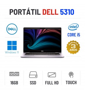 DELL LATITUDE 5310 | 13.3" TOUCH FULLHD | I5-10310U | 16GB RAM | 480GB SSD