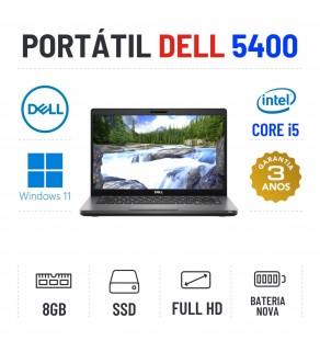 DELL LATITUDE 5400 | 14" FULLHD | i5-8265U | 8GB RAM | 240GB SSD | BATERIA NOVA