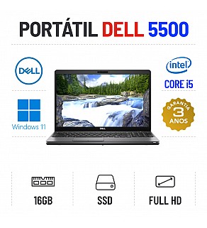 DELL LATITUDE 5500 | 15.6" FULLHD | i5-8365U | 16GB RAM | 480GB SSD