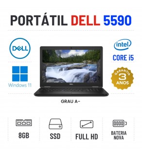 DELL LATITUDE 5590 | 15.6" FULLHD | i5-8250U | 8GB RAM | 240GB SSD | BATERIA NOVA