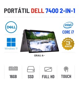 DELL LATITUDE 7400 2-IN-1 | 14" TOUCH FULLHD | i7-8665U | 16GB RAM | 480GB SSD
