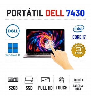 DELL LATITUDE 7430 | 14" TOUCH FULLHD | i7-1265U | 32GB RAM | 480GB SSD | BATERIA NOVA | OFERTA DE OFFICE 2021 DELL LATITUDE 7430 | 14" TOUCH FULLHD | i7-1265U | 32GB RAM | 480GB SSD | BATERIA NOVA | OFERTA DE OFFICE 2021