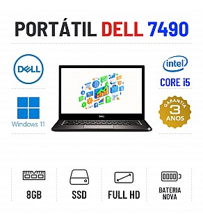DELL LATITUDE 7490 | 14" FULLHD | i5-8350U | 8GB RAM | 240GB SSD | BATERIA NOVA | OFERTA DE OFFICE 2021 DELL LATITUDE 7490 | 14" FULLHD | i5-8350U | 8GB RAM | 240GB SSD | BATERIA NOVA | OFERTA DE OFFICE 2021