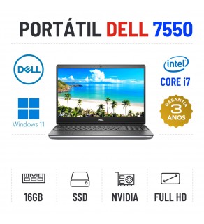 DELL PRECISION 7550 | 15.6" FULLHD | I7-10850H | 16GB RAM | 480GB SSD | QUADRO RTX3000 6GB