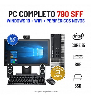 CONJUNTO DELL OPTIPLEX 790 SFF i5-2400 8GB RAM 120GB SSD COM MONITOR + ACESSORIOS