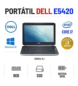 DELL LATITUDE E5420 | 14.1" | I7-2620M | 8GB RAM | SSD | BATERIA NOVA