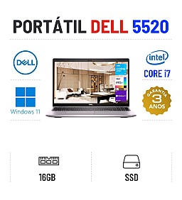 DELL LATITUDE 5520 | 15.6" | i7-1185G7 | 16GB RAM | 480GB SSD | TECLADO NUMÉRICO