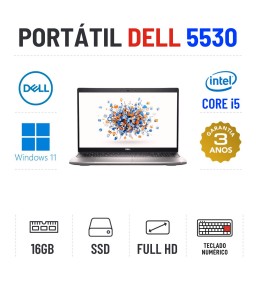 DELL LATITUDE 5530 | 15.6" FULLHD | i5-1245U | 16GB RAM | 240GB SSD | TECLADO NUMÉRICO