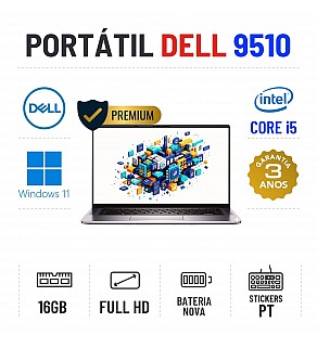 DELL LATITUDE 9510 | 15" FULLHD | i5-10310U | 16GB RAM | 240GB SSD | BATERIA NOVA DELL LATITUDE 9510 | 15" FULLHD | i5-10310U | 16GB RAM | 240GB SSD | BATERIA NOVA