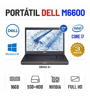DELL M6600 | 17" FULLHD | i7-2820QM | 16GB RAM | SSD+HDD | QUADRO 5010M 4GB