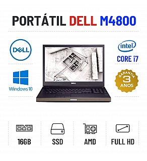 DELL PRECISION M4800 | 15.6" FULLHD | i7-4710MQ | 16GB RAM | 240GB SSD | AMD R9 M200X