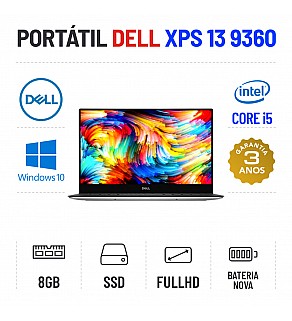 DELL XPS 13 9360 | 13.3" FULLHD | i5-7200U | 8GB RAM | 240GB SSD | BATERIA NOVA
