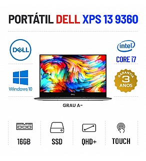 DELL XPS 13 9360 | 13.3" TOUCH QHD+ | i7-7500U | 16GB RAM | 480GB SSD