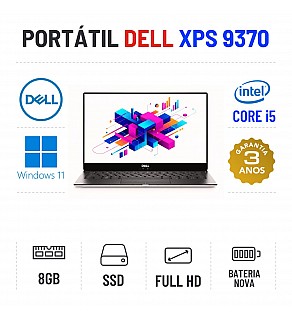 DELL XPS 13 9370 | 13.3" FULLHD | i5-8250U | 8GB RAM | 240GB SSD | BATERIA NOVA