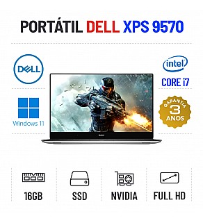 DELL XPS 9570 | 15.6" FULLHD | i7-8750H | 16GB RAM | 480GB SSD | GTX1050TI-4GB