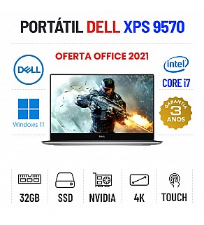DELL XPS 9570 | 15.6" 4K TOUCH | i7-8750H | 32GB RAM | 960GB SSD | GTX1050-4GB OFERTA OFFICE 2021