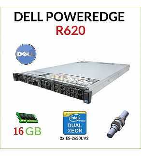 SERVIDOR DELL POWEREDGE R620 2x XEON E5-2630L V2 16GB RAM 2x 146GB SAS 2x PSU