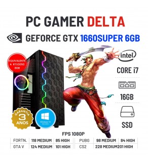 PC GAMER DELTA | GTX1660SUPER-6GB | i7-4770 | 16GB RAM | 480GB SSD