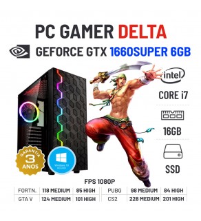 PC GAMER DELTA | GTX1660SUPER-6GB | i7-4770 | 16GB RAM | 480GB SSD